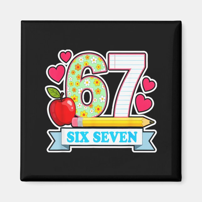 Survived 67 Days Of School Shirt Teachers Student  Magnet (Framsidan)