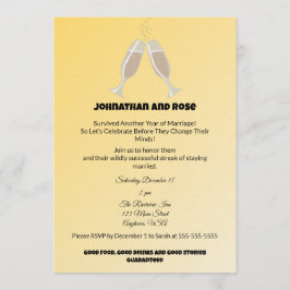 Survived another Year of Marriage Inbjudningar