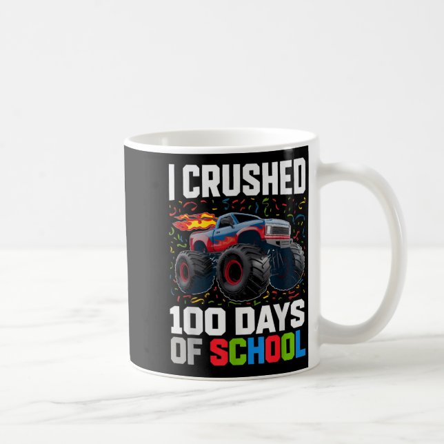 Survived I Crushed 100 Days School Monster 1st Gra Kaffemugg (Höger)