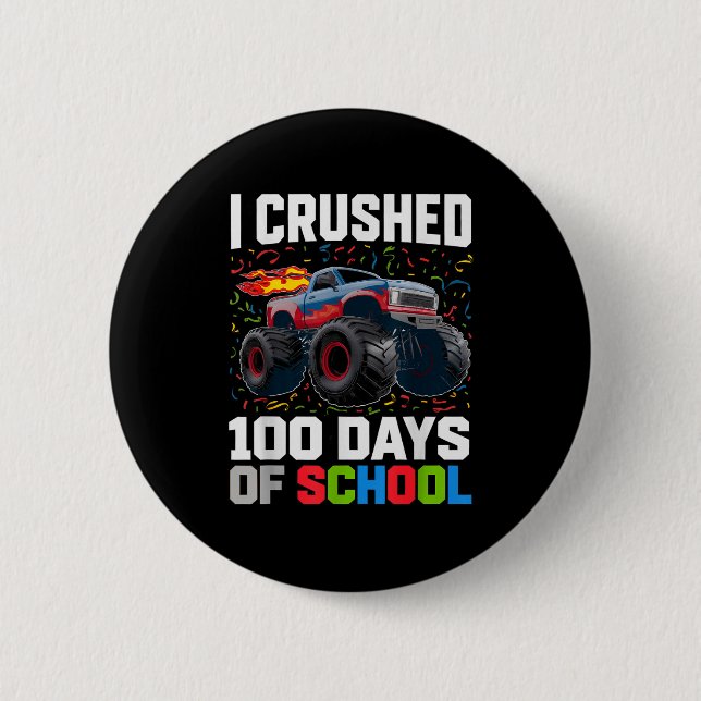 Survived I Crushed 100 Days School Monster 1st Gra Knapp (Framsida)