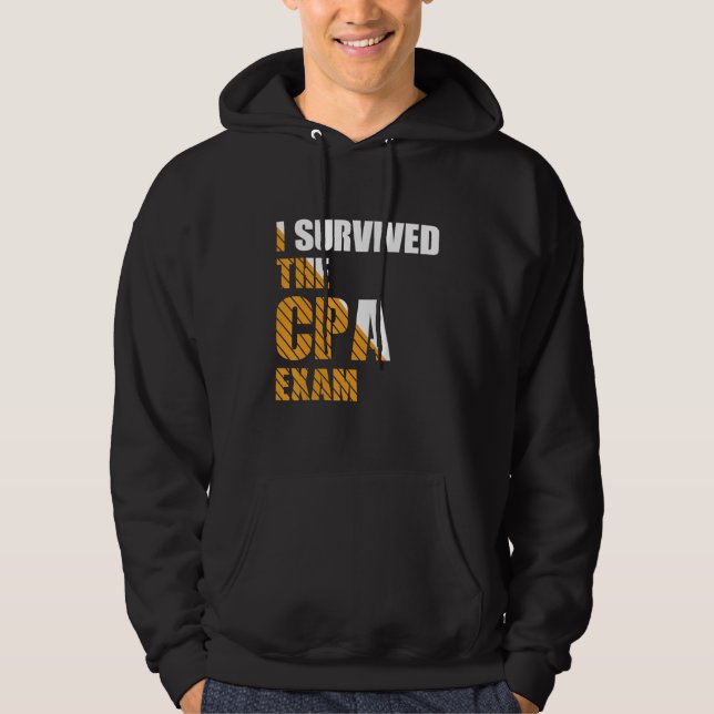 Survived The CPA Exam Certified Accountant Hoodie (Framsida)