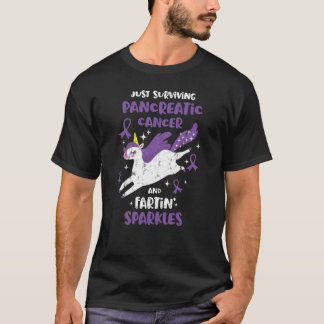 Surviving Pancreatic Cancer Farting Sparkles Unico T Shirt