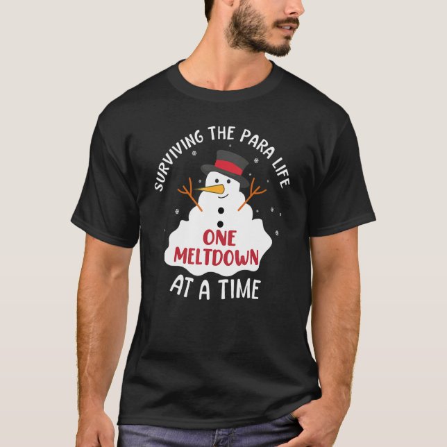Surviving The Paraprofessional Life One Meltdown A T Shirt (Framsida)