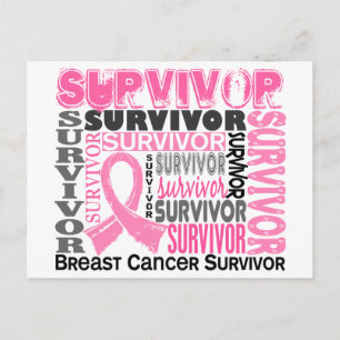 Survivor 10 Bröstcancer Vykort