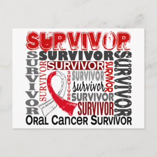 Survivor 10 Oral cancer Vykort