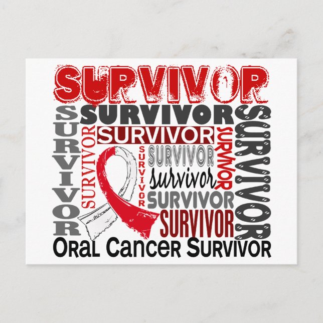 Survivor 10 Oral cancer Vykort (Framsida)