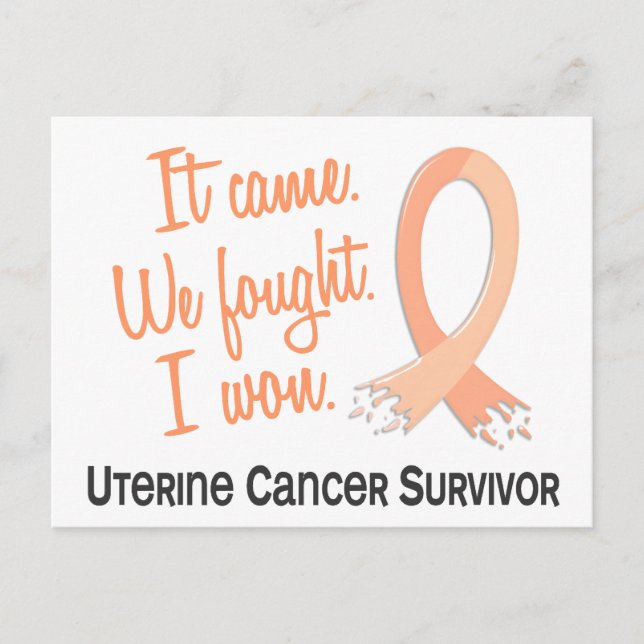Survivor 11 Uterine Cancer Vykort (Framsida)