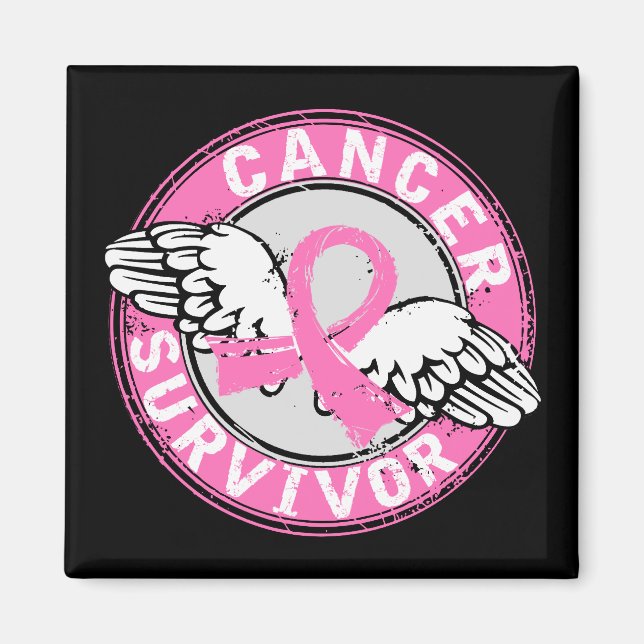 Survivor 14 Bröstcancer Magnet (Framsidan)