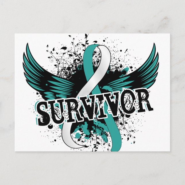 Survivor 16 Cervical Cancer Vykort (Framsida)