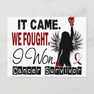 Survivor 22 cancer i huvud och Nacke Vykort
