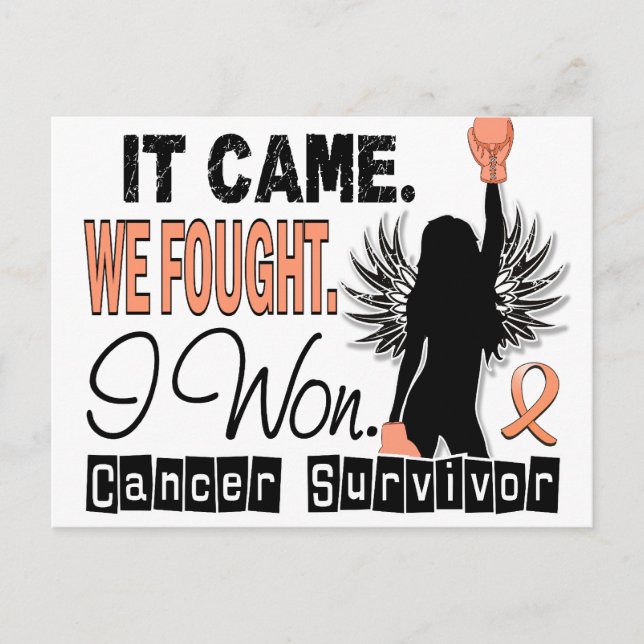 Survivor 22 Uterine Cancer Vykort (Framsida)