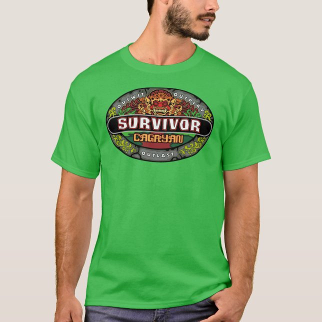 Survivor 28 Cagayan Brawn vs Brains vs Beauty T Shirt (Framsida)