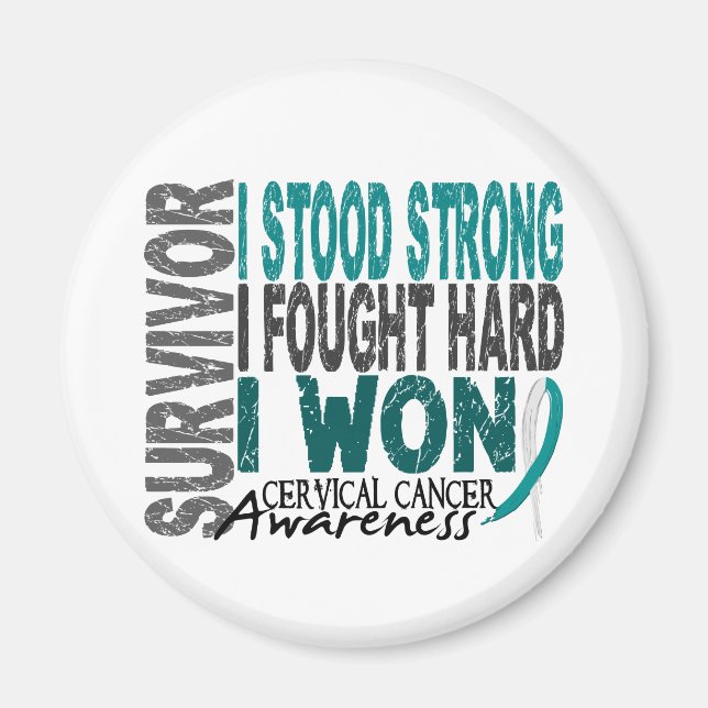 Survivor 4 Cervical Cancer Magnet (Framsidan)