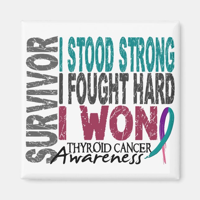 Survivor 4 Thyroid Cancer Magnet (Framsidan)