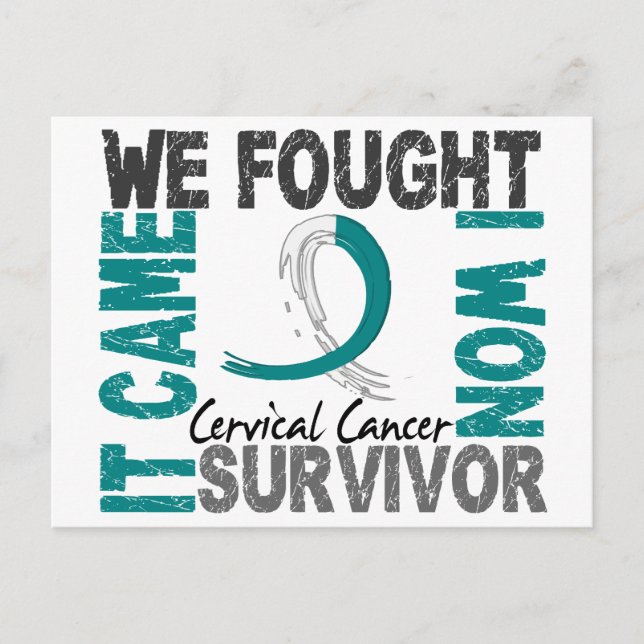 Survivor 5 Cervical Cancer Vykort (Framsida)