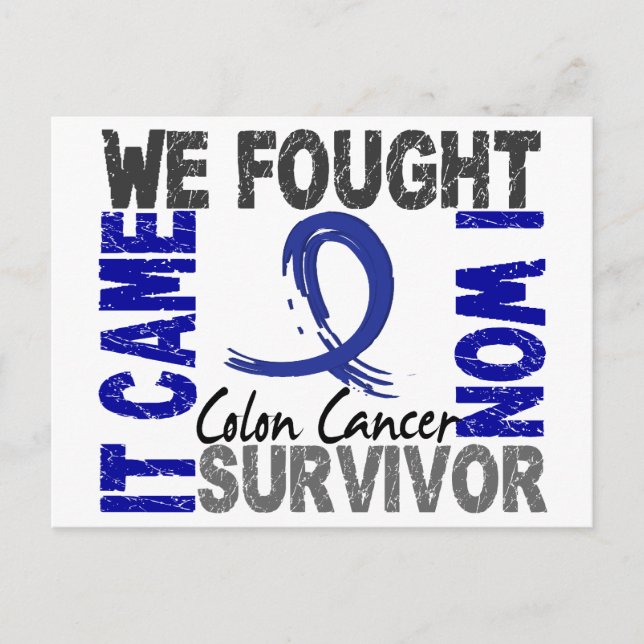Survivor 5 Colon Cancer Vykort (Framsida)