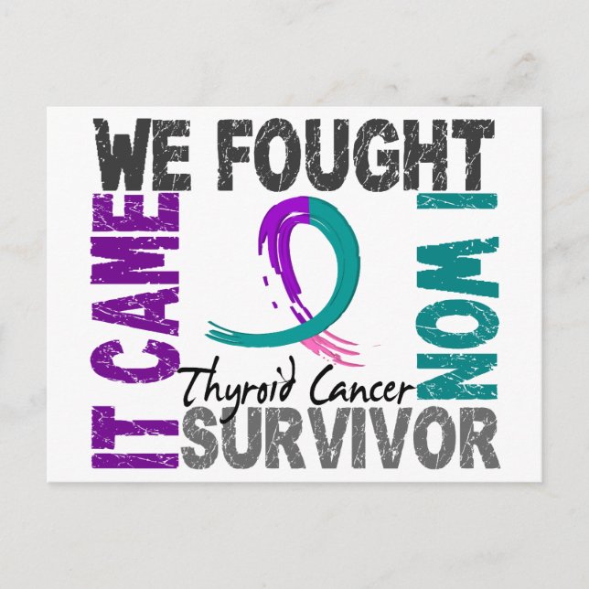 Survivor 5 Thyroid Cancer Vykort (Framsida)