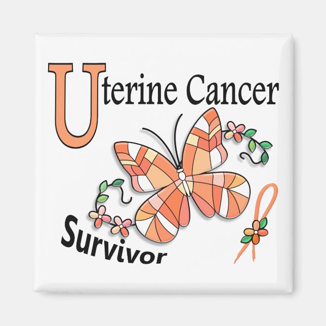 Survivor 6 Uterine Cancer Magnet (Framsidan)