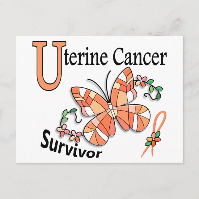 Survivor 6 Uterine Cancer Vykort (Framsida)