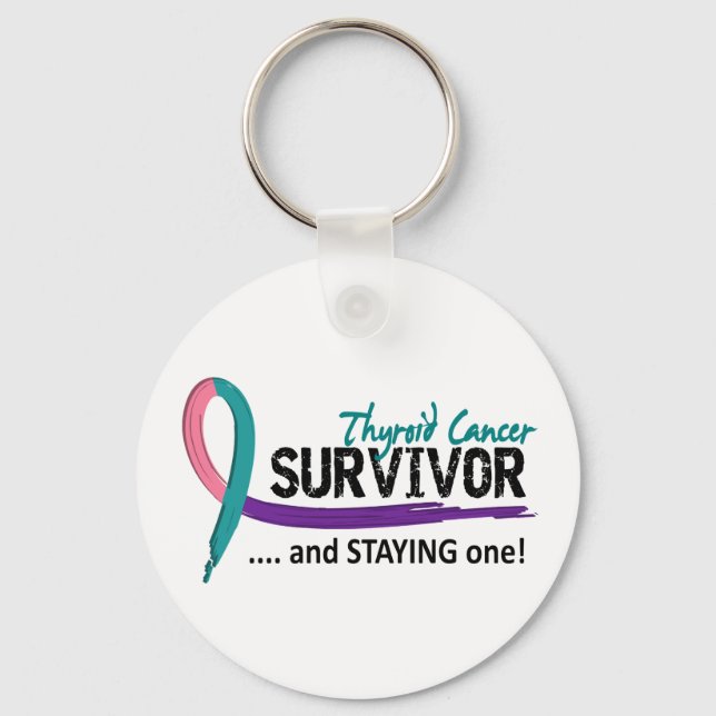 Survivor 8 Thyroid Cancer Nyckelring (Framsida)