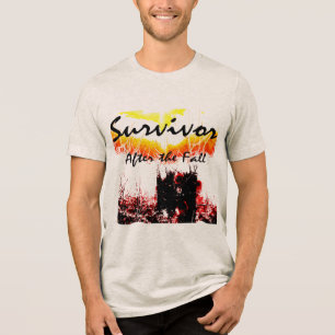 "Survivor, After Fall" Red Black Gult Scene T Shirt