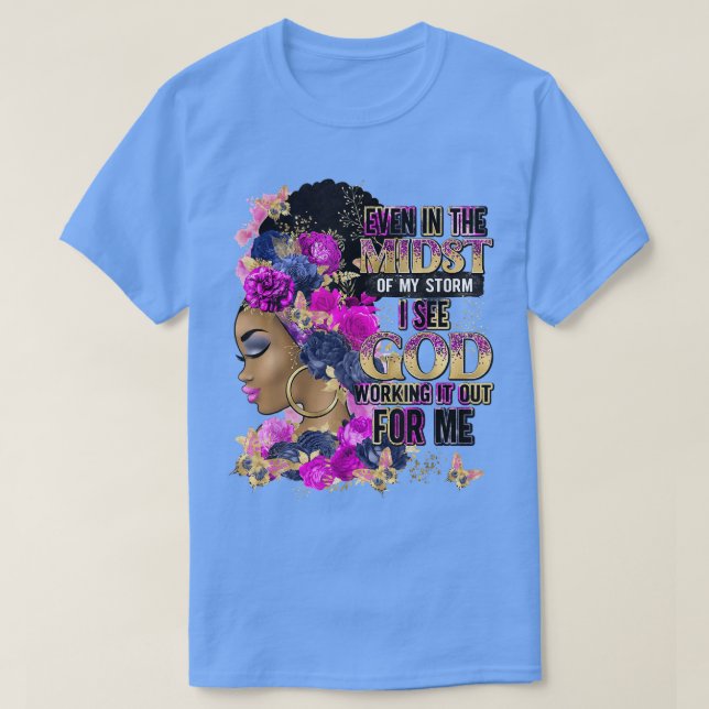 Survivor Breast Cancer Awareness Jag är Storm Str T Shirt (Design framsida)