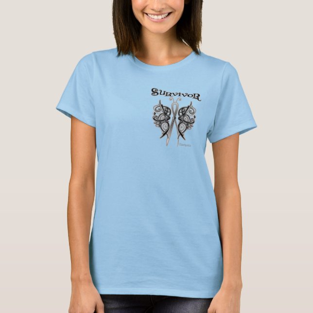 Survivor Celtic Butterfly - Melanoma Tee (Framsida)