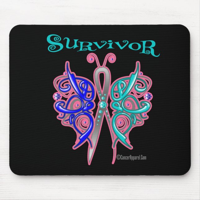 Survivor Celtic Butterfly - sköldkörtelcancer Musmatta (Framsidan)