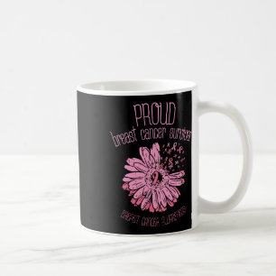 Survivor Daisy Rosa Breast Cancer Awareness Gift Kaffemugg