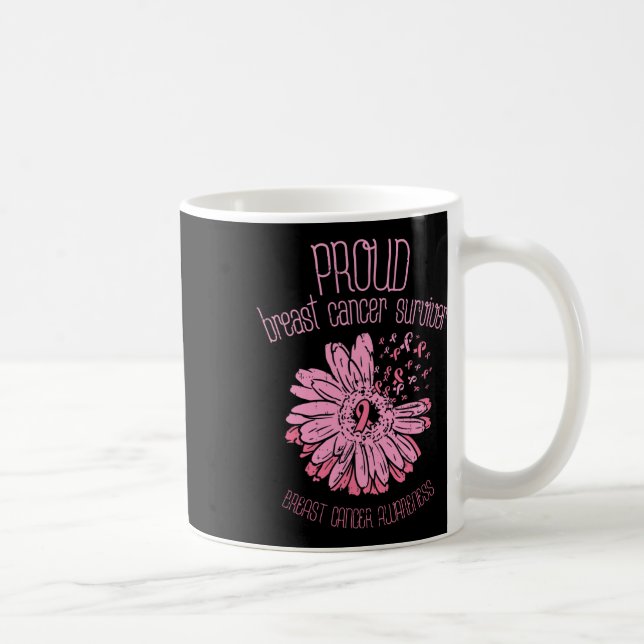 Survivor Daisy Rosa Breast Cancer Awareness Gift Kaffemugg (Höger)