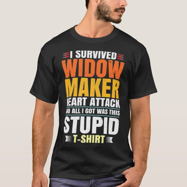 Survivor för hjärtattack från Widow Maker - få god T Shirt (Framsida)