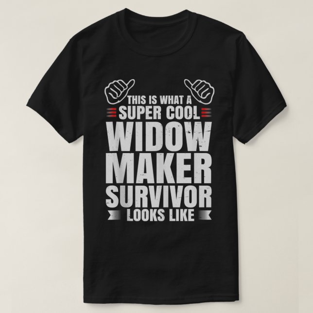 Survivor för hjärtattack från Widow Maker - få god T Shirt (Design framsida)