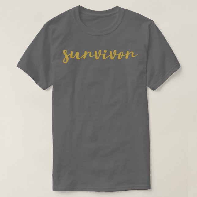 Survivor Guld T Shirt (Design framsida)