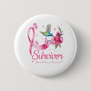 Survivor Hummingbird Ribbon Breast Cancer Knapp