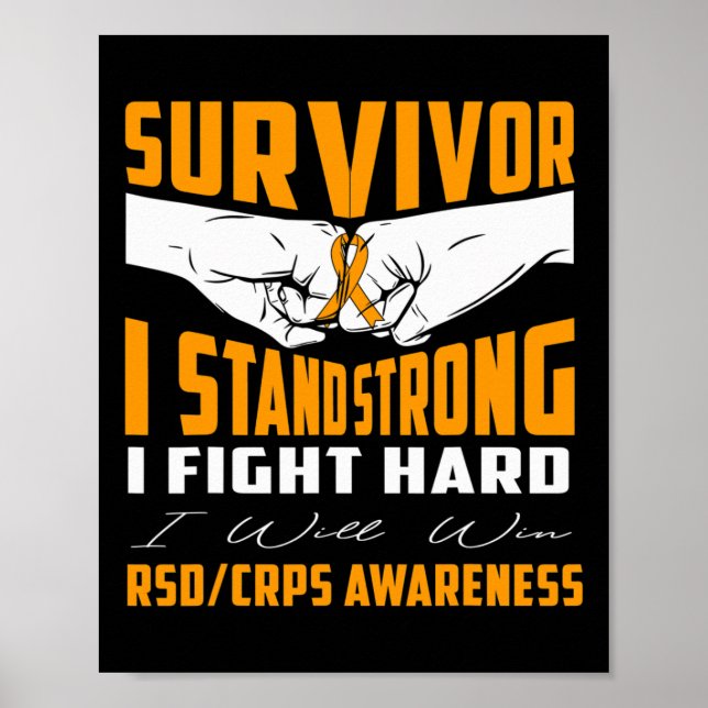 Survivor I står emot stark medvetenhet om RSD Crps Poster (Framsidan)