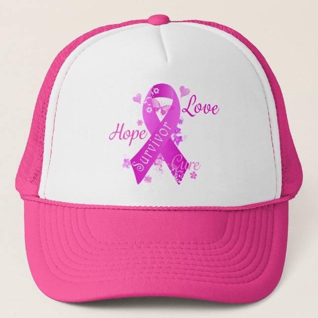 Survivor Kärlek Hope Cure Truckerkeps (Framsida)