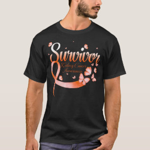Survivor Kidney Cancer Awareness Butterfly T Shirt