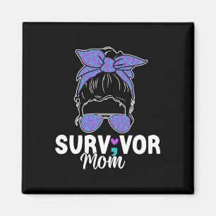 Survivor Mamma - Semicolon Suicide Prevention Awar Magnet