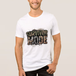 Survivor Mode Cracked Wall Men’s T-Shirt – Battle 