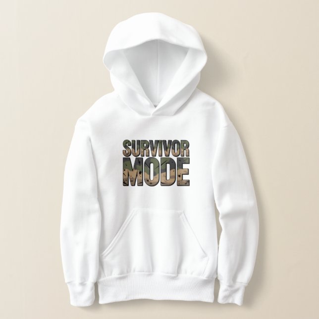Survivor Mode Kids Camo – Little Warrior Edition T Shirt (Laydown)