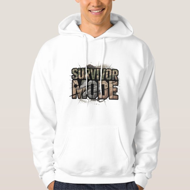 Survivor Mode Men’s Hoodie – Cracked Wall Power  (Framsida)