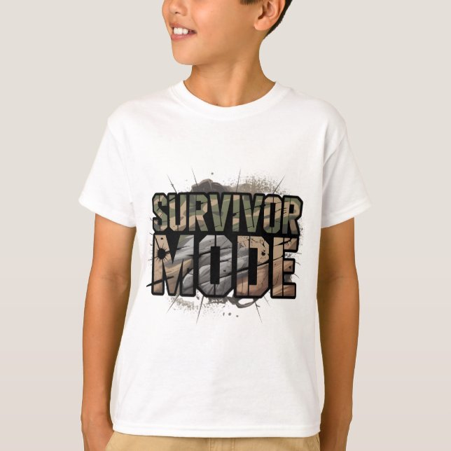 Survivor Mode Men’s Tank Top – Strength and Power T Shirt (Framsida)