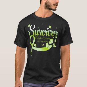 Survivor Musslor Dystrophy Awareness Butterfly T Shirt
