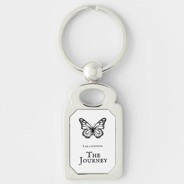 Survivor-nyckelkedja Rektangulärt Silverfärgad Nyckelring (Framsidan)