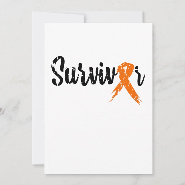 Survivor Orange Ribbon Leukemia Awareness Spara Datumet (Framsida)