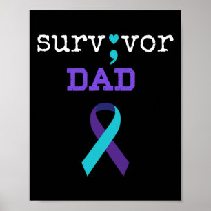 Survivor Pappa - Semiolon Gift Suicide Prevention Poster