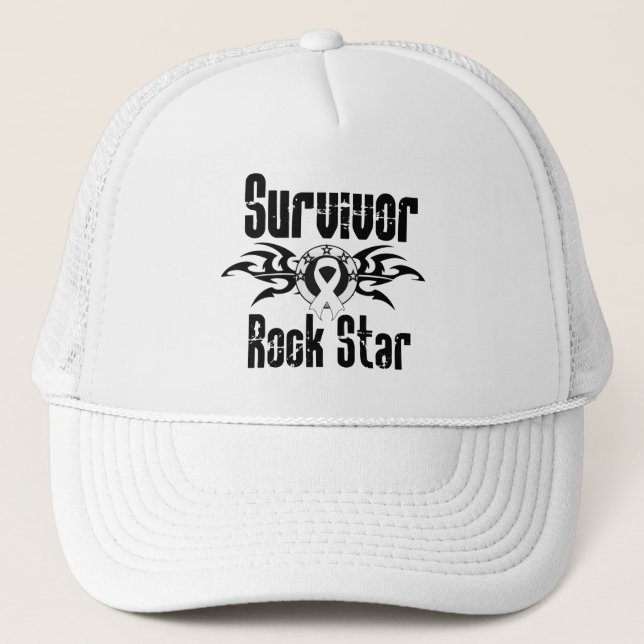Survivor Rockstjärna - Lung Cancer Survivor Truckerkeps (Framsida)