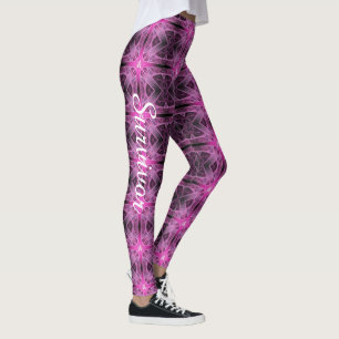 Survivor Rosa Ribbon Breast Cancer Yoga Running Leggings