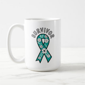 Survivor SA Teal Awareness Ribbon Kaffemugg