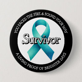 Survivor SA Teal Awareness Ribbon Knapp
